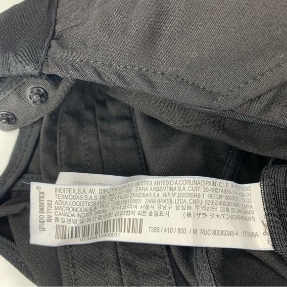 Zara Women Structured Scoop Neck Bodysuit Black Sleeveless Size M - Picture 10 of 12